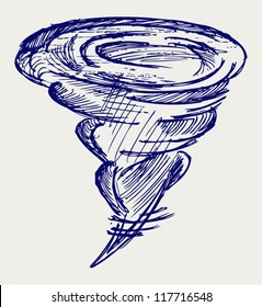 Tornado. Doodle style