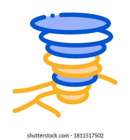 Tornado Field Icon Vector. Outline Tornado Field Sign. Isolated Contour Symbol Illustration