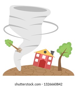 Tornado flat icon design