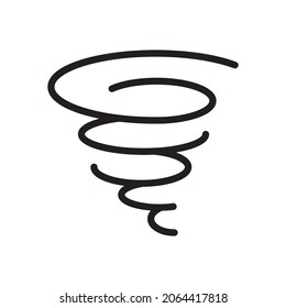 Icono de glifo tornado aislado en fondo blanco
