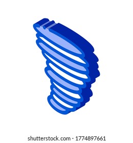 Tornado Hurricane Icon Vector. Isometric Tornado Hurricane Sign. Isolated Symbol Illustration
