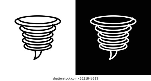 Trazo del concepto del icono del tornado en el fondo blanco