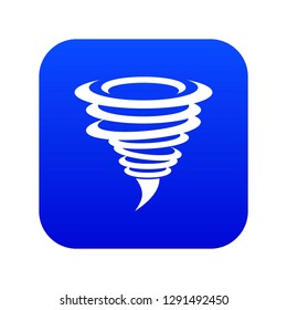 Tornado icon digital blue for any design isolated on white vector illustration
