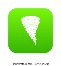 Tornado icon digital green for any design isolated on white vector illustration