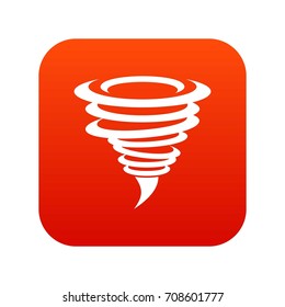 Tornado icon digital red for any design isolated on white vector illustration