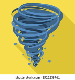 Tornado icon. Flat illustration of tornado vector icon for web design
