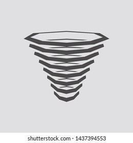 Tornado icon in flat style.Vector illustration.