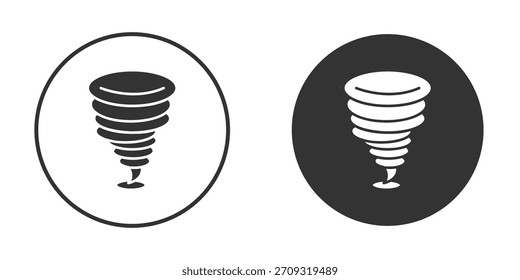 Icono de tornado en estilo glifo para Diseño web. Iconos de UI UX
