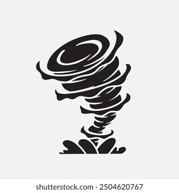 Icono de tornado bueno para el símbolo, logotipo, diseño de silueta, etc