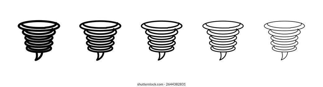 Tornado icon graphic set. trendy stroke line style
