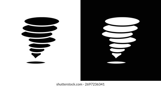 Diseño de elemento de ilustración de icono de tornado. iconos de glifo negro