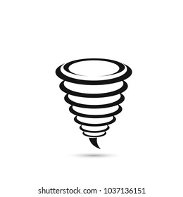 Tornado icon isolated on white background