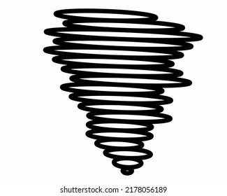 Tornado icon isolated on white background