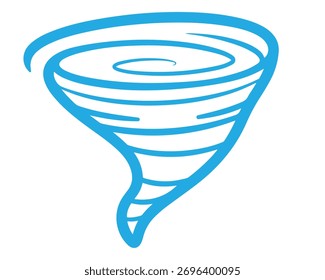 Icono de tornado aislado sobre fondo blanco