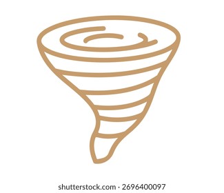  Icono de tornado aislado sobre fondo blanco