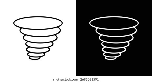 Icono de Tornado. Línea con trazo editable.