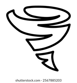 Tornado Icon Lineal Style Vector Illustration