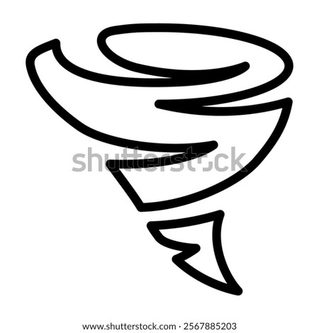 Tornado Icon Lineal Style Vector Illustration