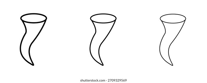 Signo de estilo lineal del icono del tornado para el concepto y el Diseño web móviles.