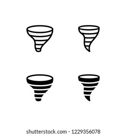 Tornado Icon Logo Vector Symbol. Hurricane Icon