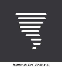 Icono de tornado sobre fondo gris
