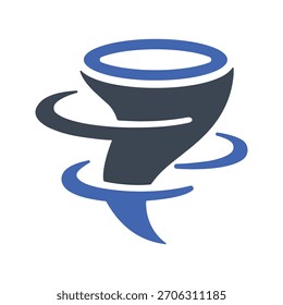 Icono de tornado sobre fondo blanco