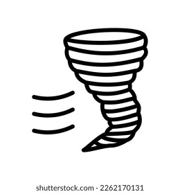 Tornado Icon Outline Vector Illustration