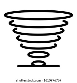 Tornado icon. Outline tornado vector icon for web design isolated on white background