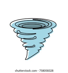 tornado icon over white background vector illustration