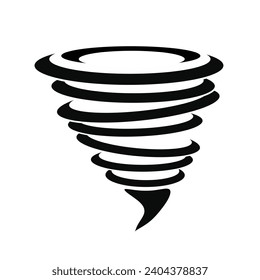 Tornado icon. Simple illustration of typhoon, cyclone tornado twister hurricane vector icon for web. 