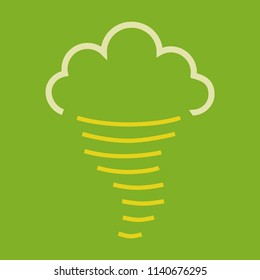 Tornado icon. Simple illustration of tornado vector icon for web. Fast wind and cloud