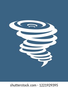 Tornado icon. Simple illustration of tornado vector icon for web.Whirlwind sign. Tornado. Hurricane. Hurricane - storm.