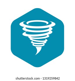 Tornado icon in simple style isolated on white background