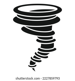 Tornado icon simple vector. Global climate. Warming disaster