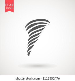 Tornado icon. Tornado storm icon isolated on white background. Typhoon, cyclone and hurricane simple vector illustration