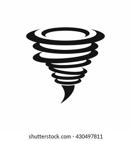 Tornado icon. Tornado storm icon isolated on white background. Typhoon, cyclone and hurricane simple vector illustration
