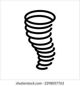 Icono de Tornado. Icono de la tormenta de Tornado. El tifón, el ciclón y el huracán ilustran un simple vector con fondo blanco
