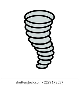 Tornado icon. Tornado storm icon. Typhoon, cyclone and hurricane simple vector illustration on white background