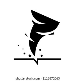 Tornado icon. Vector illustration.