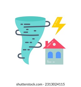 Icono de tornado en vector. Ilustración