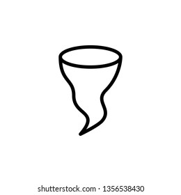 Tornado Icon Vector Illustration in Line Style for Any Purpose