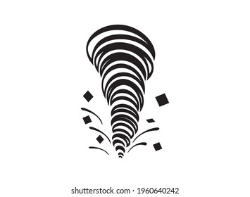 tornado icon vector illustrations isolated on white