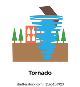 Tornado icon vector isolated on white background, Tornado transparent sign , disaster symbols