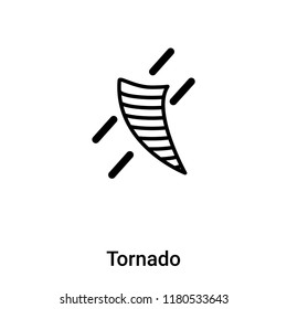 Tornado icon vector isolated on white background, logo concept of Tornado sign on transparent background, filled black symbol