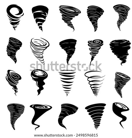 Tornado icon vector set. Whirlwind illustration sign collection. Twister symbol. Hurricane logo.