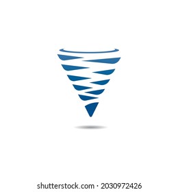 Tornado icon vector symbol design illustration.