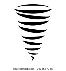 Tornado-Symbolvektor. Hinweisschild Wirbelwind. Twister-Symbol. Hurricane-Logo.