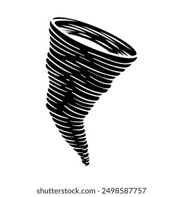 Tornado icon vector. Whirlwind illustration sign. Twister symbol. Hurricane logo.