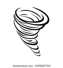 Tornado icon vector. Whirlwind illustration sign. Twister symbol. Hurricane logo.