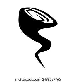 Tornado icon vector. Whirlwind illustration sign. Twister symbol. Hurricane logo.
